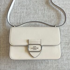 Coach Morgan Square Crossbody Leather Bag Ivory White